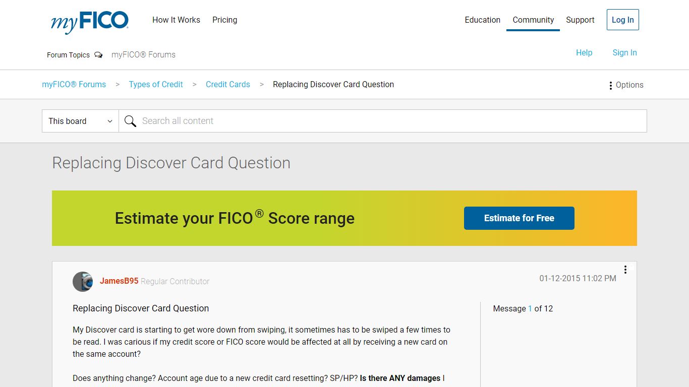Replacing Discover Card Question - myFICO® Forums - 3738345
